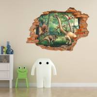 222 Wandtattoo Dinowelt - Loch in der Wand - Wanddeko für Kinder in 6 Größen Kinderzimmer Wanddeko Sticker Bild 3