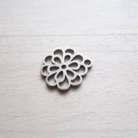 Charms Anhänger/ Verbinder aus Edelstahl Blume Muster Bild 2