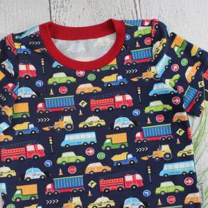 Fahrzeuge | T-Shirt | Babyshirt | Sommershirt | Auto | Autoschlange | Autos | PKW | Fahrzeug | kurzarm Bild 3