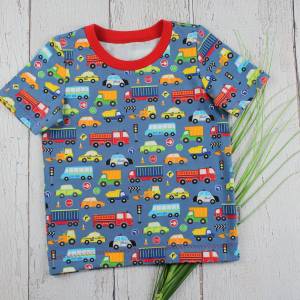 Fahrzeuge | T-Shirt | Babyshirt | Sommershirt | Auto | Autoschlange | Autos | PKW | Fahrzeug | kurzarm Bild 4