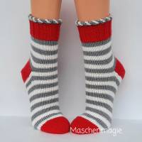 Wollsocken Socken handgestrickt Damensocken Kuschelsocken 38/39 Bild 1
