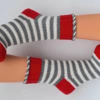 Wollsocken Socken handgestrickt Damensocken Kuschelsocken 38/39 Bild 7