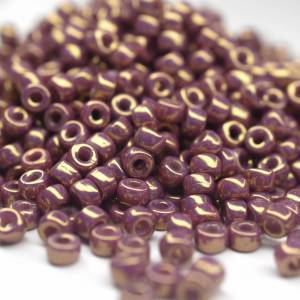 10g 8/0 Czech Seed Beads Matubo | Luster Violet Chalk Bild 1