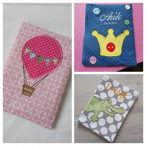 3er Set ITH U-Heft-Hüllen, 20x26 cm, 20x28 cm und 18x30 cm Rahmen, Stickdateien