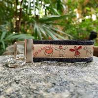 Schlüsselanhänger Schlüsselband Filz schwarz grau Webband Herzensengel beige rot Geschenk! Bild 1