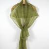 Zartes Mohair-Tuch in Olivgrün, Lace-Schal gestrickt für Trachtenhochzeit, elegantes Umschlagtuch, leichte Stola Bild 8