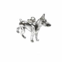 Dobermann Anhänger Silber 925 Hund Hunde Silberanhänger Bild 1