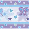 ECO Kinderbordüre: Schmetterlinge nach Pastellkreideart - 18 cm Höhe Bild 7