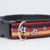 Hundehalsband »Fußball Deutschland« mit echtem Leder unterlegt aus der Halsbandmanufaktur von dogs & paw Bild 2