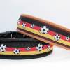 Hundehalsband »Fußball Deutschland« mit echtem Leder unterlegt aus der Halsbandmanufaktur von dogs & paw Bild 6