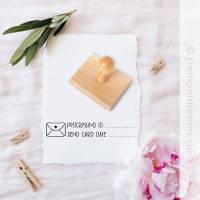 Postcrossing Stempel - Briefumschlag mit Herzchen - Postcrossing-ID und Send Card Date Motiv: 389 Bild 1
