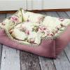 Hundebett - Bed N Roses - in creme, beige und altrosa mit Rosen Motiv shabby Bild 2