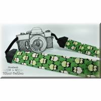 Kameragurt EULE in grün für Spiegelreflexkamera, Kameraband für Systemkamera Bild 1