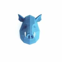 Wildschwein Papierskulptur von Paperwolf. Farbe individualisierbar, DIY Bausatz, Bastelbogen Eber Trophäe aus Papier Bild 1