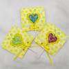 Kindergeburtstag Geburtstag Herz-Lolli-Einladung Schmetterling gelb Bild 4