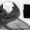 Dunkelgraues Lace-Tuch aus zartem Mohair, leichtes Schultertuch gestrickt, duftiger Damenschal neutrale Farbe Bild 2