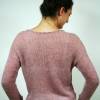 Handgefertigter Alpaka Pullover mit langen Ärmeln, Grobstrickpulli für Frauen, Rundhalspullover Bild 2