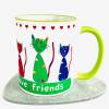 Tasse mit Katzen, Becher für Katzenliebhaber, Geschenk Freundschaft Bild 3