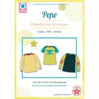 Pepe Shirt mit Schulterpasse Kinder Schnittmuster Farbenmix Papierschnittbogen Bild 1