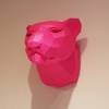 Trophäe Leopard PRECUT "The Big Five" DIY 3, Papiertrophäe, Pink Panther, viele Farben möglich Bild 2