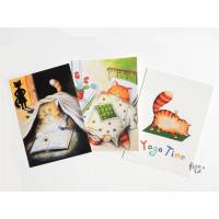 Rote Katze Postkarten, Postkarten Set aus 3 Postkarten, 10.5 x 14.8 cm, 350 g/m² Bild 1