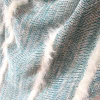 Weiches Dreiecktuch blau, gestricktes Halstuch Baumwoll-Mix, kleines Schultertuch Damen, hautfreundlich Bild 3