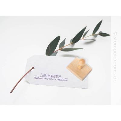 Adressstempel - Julia Langenfeld - personalisiert mit Ihrer Anschrift -  Motiv: 381