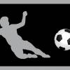 Vlies Bordüre: Fußballspieler - optional selbstklebend - 18 cm Höhe Bild 9