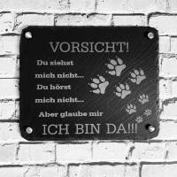 Warnschild Hund | Hundeschilder für Gartenzaun zum Aufhängen | Warnung vor dem Hund | Hinweisschild für Hunde Bild 1