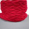 Roter Rundschal aus reiner Wolle mit Strukturmuster, Damen Loop Winterschal, Weihnachtsgeschenk Frau Bild 2