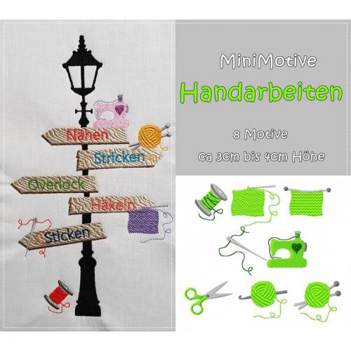 Stickdatei Minimotive Handarbeiten
