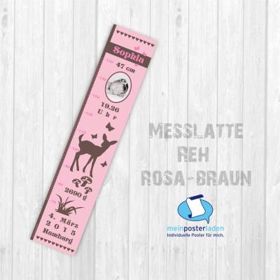 Geburtsdaten Messlatte: Reh - rosa braun