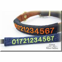 Telefonnummer-Label für das Halsband oder Geschirr,  Hundehalsband, Handynummer, Sicherheit für Hund Bild 1