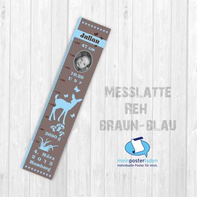 Geburtsdaten Messlatte: Reh - braun blau 