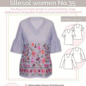 Volant Bluse - Papierschnittmuster - Lillesol und Pelle - Women No.35 Bild 3