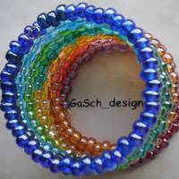 Armreifen * Spiralarmband * regenbogenbunt Bild 2