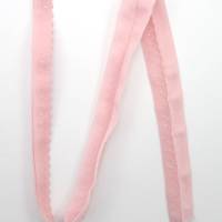 Schrägband elastisch, 12mm, vorgefalzt, Gummi, Elastic, nähen, Meterware, 1meter, rosa Bild 2