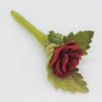 Kugelschreiber Rose aus Filz, Geschenkidee für ein besonderes Schreibgerät. Filzblüte, Stift, Schreibutensilien Bild 5