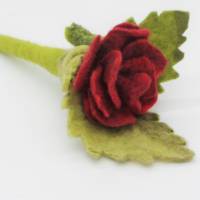 Kugelschreiber Rose aus Filz, Geschenkidee für ein besonderes Schreibgerät. Filzblüte, Stift, Schreibutensilien Bild 6