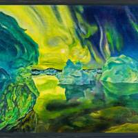 Nordlichter - immer wieder einzigartig – nach Stefan Forster - Ölmalerei, Unikat Bild 1