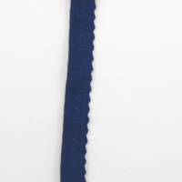 Schrägband elastisch, 12mm, vorgefalzt, Gummi, Elastic, nähen, Meterware, 1meter, dunkelblau Bild 3