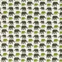 Theo Jersey- Baumwolle Elefanten, heugrün/olivgrün Oeko-Tex Standard 100(1m/15,-€) Bild 2