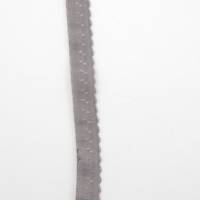 Schrägband elastisch, 12mm, vorgefalzt, Gummi, Elastic, nähen, Meterware, 1meter, grau Bild 3