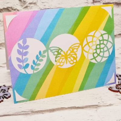 Karte und Postkarte Florale Kreise