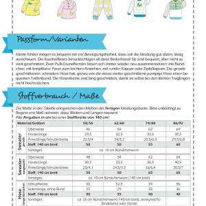 Kuschel Kollektion - Papierschnittmuster - farbenmix - Schnittmuster für Babys Bild 4