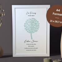 Personalisiertes Firmungsgeschenk - Geldgeschenk zur Firmung - Bilderrahmen - Lebensbaum Geschenkverpackung - Wanddeko Bild 2