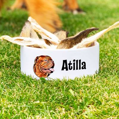 Keramik Futternapf BORDEAUX DOGGE, Hundenapf mit Name