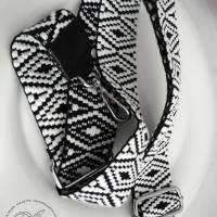 Schultergurt Taschentrageriemen schwarz weiß für Taschen Handtaschen Bild 4