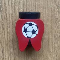 Zahndose Fußball  Milchzahndose Personalisiert Zahnaufbewahrung Bild 1
