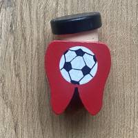 Zahndose Fußball  Milchzahndose Personalisiert Zahnaufbewahrung Bild 3
